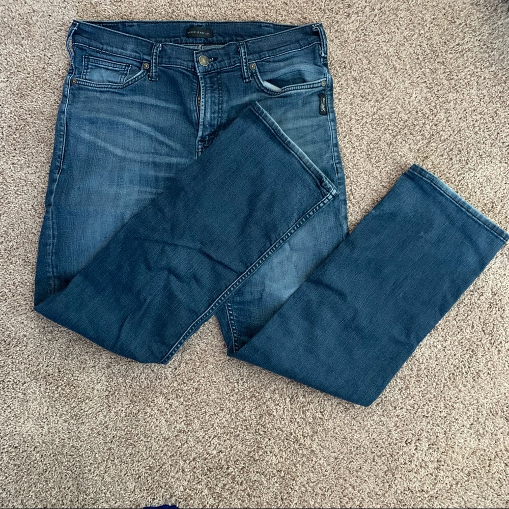 Mens Silver Jeans